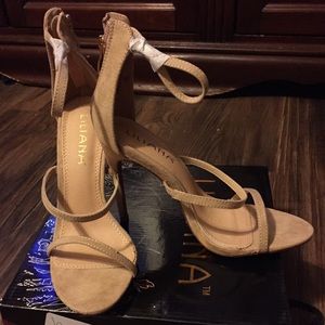 Nude Suede Stilettos